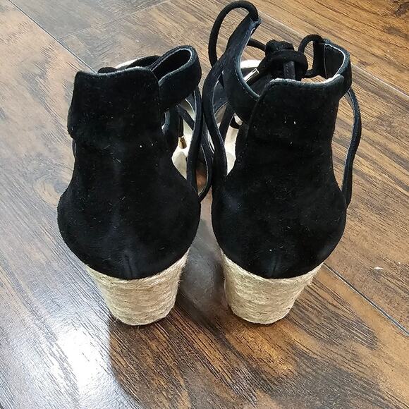 Vionic Suede Platform Shoes Black Size 7 - Picture 3 of 4